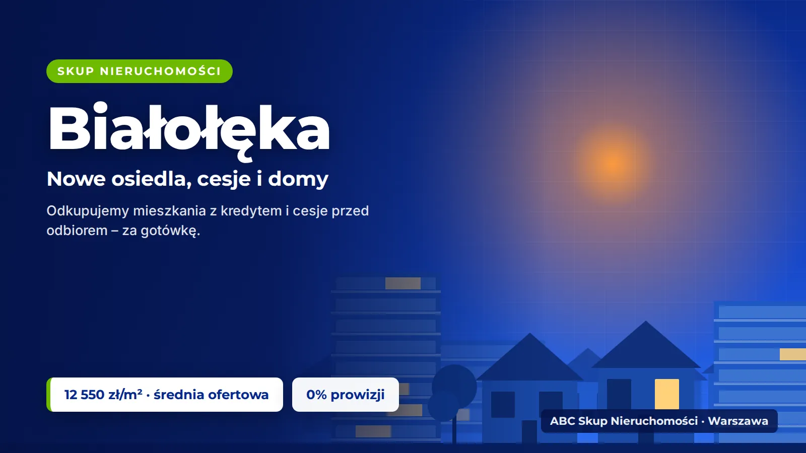 Skup nieruchomości Białołęka – ABC Skup Nieruchomości kupuje mieszkania i domy na Białołęce za gotówkę