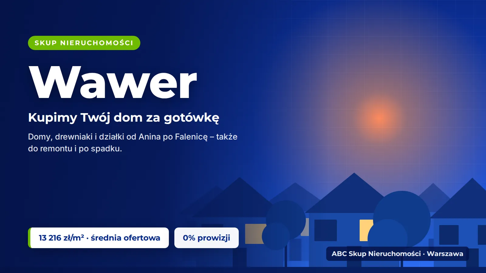 Skup nieruchomości Wawer – ABC Skup Nieruchomości kupuje mieszkania i domy w Wawrze za gotówkę