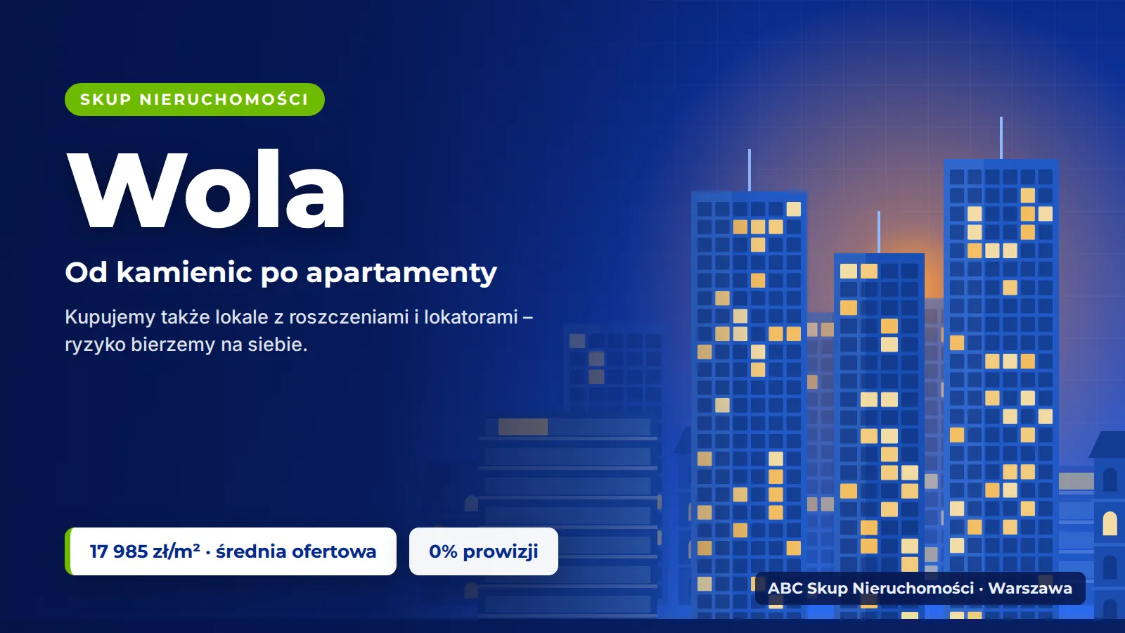 Skup nieruchomości Wola – ABC Skup Nieruchomości kupuje mieszkania i domy na Woli za gotówkę